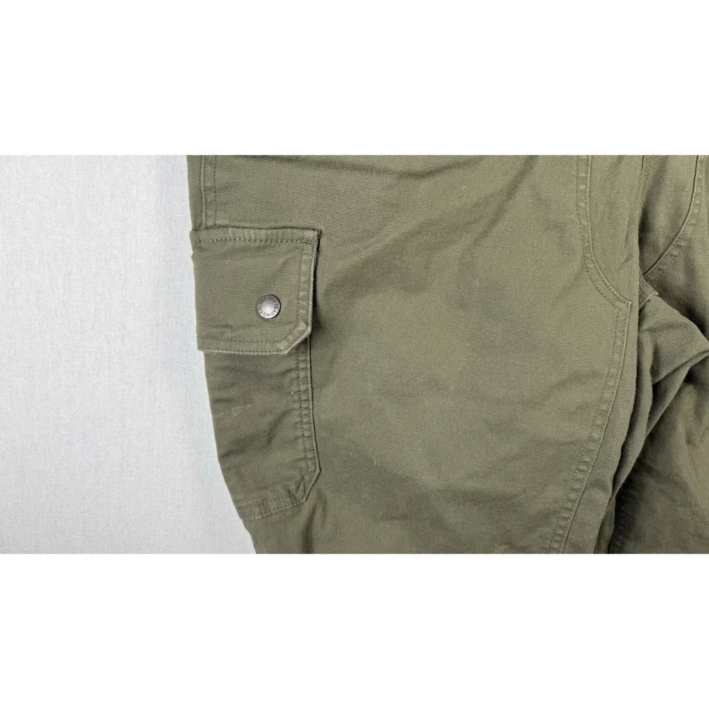 Duluth Trading Co DuluthFlex Fire Hose Bib Overalls Olive Green Womens XL-29 - Picture 5 of 11